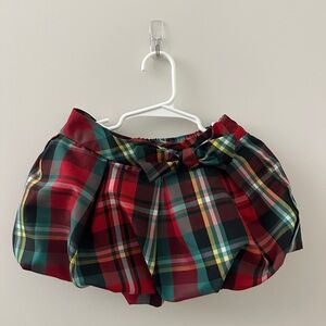 Festive Plaid Toddler Skirt